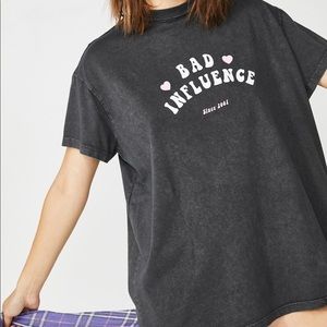 Lazy Oaf Bad Influence Oversized T Shirt